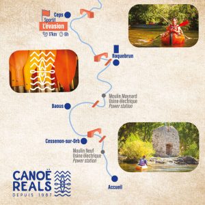 Parcours évasion en canoë Kayak de 17km sur l'Orb