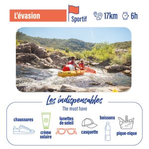 Parcours évasion en canoë Kayak de 17km sur l'Orb